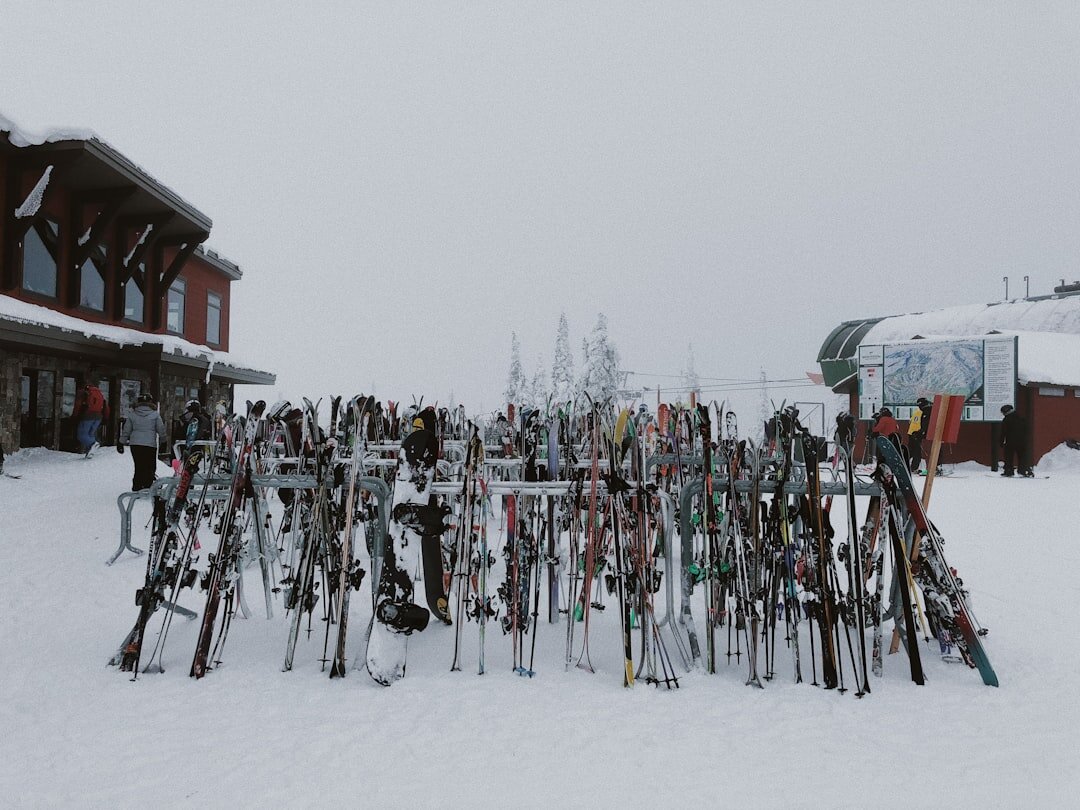 snowy mountain ski resort
